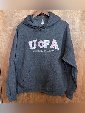 University of Alberta U of A floral hoodie L